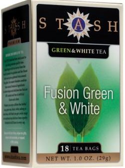 TEA STASH GREEN & WHITE 18BA Online now