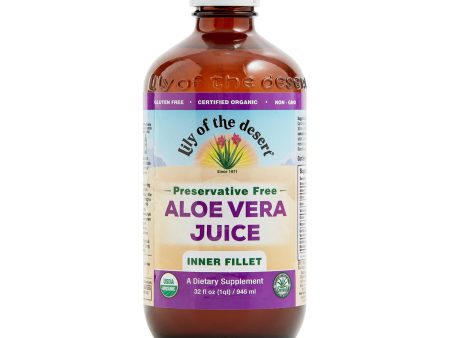 ALOE VERA JUS 946M INNER FILET ORGANIC (glass bottle) Sale