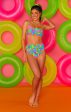 Destin Top ~ Neon Tropics Contour Scrunch Cheap