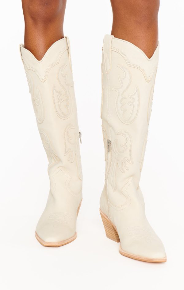 Dolce Vita Samsin Cowboy Boot ~ Ivory Cheap