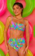 Destin Top ~ Neon Tropics Contour Scrunch Cheap