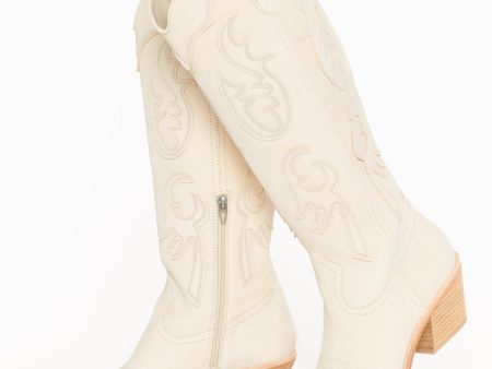 Dolce Vita Samsin Cowboy Boot ~ Ivory Cheap