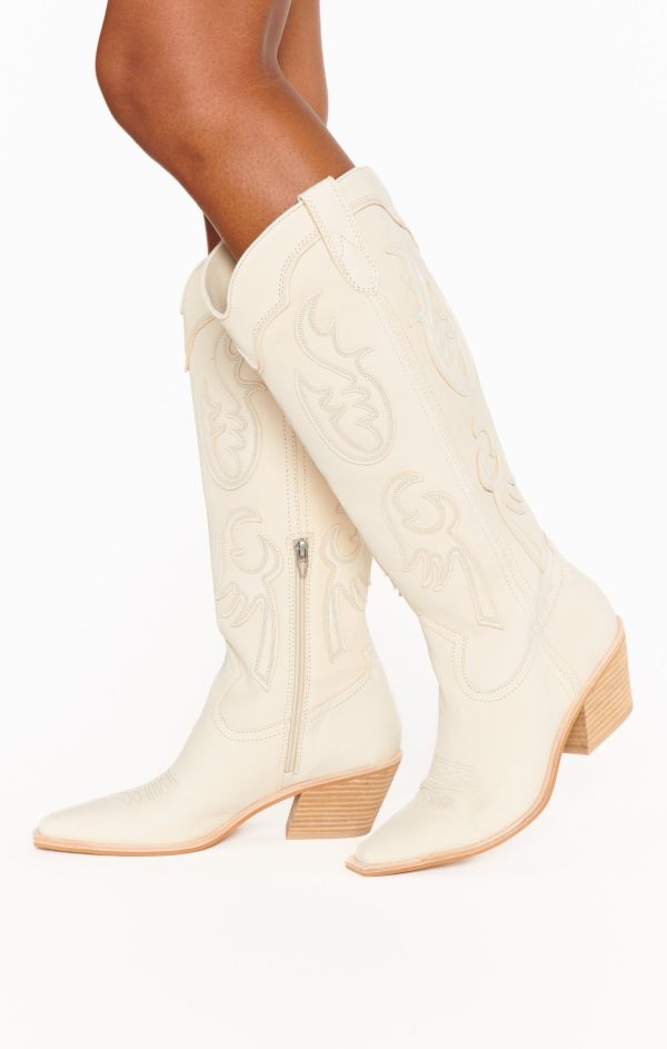 Dolce Vita Samsin Cowboy Boot ~ Ivory Cheap