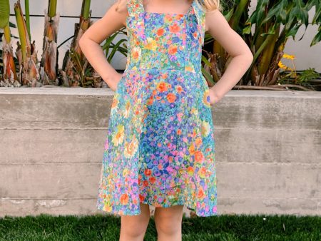 Little Claire Mini Dress ~ Painterly Petals Online Hot Sale