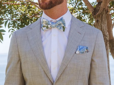 Josh Bow Tie ~ Cottage Floral Blue Online Hot Sale