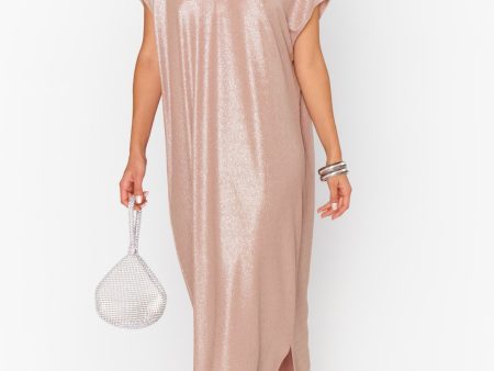 Worldly Dress ~ Champagne Glitz Knit Hot on Sale