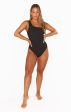 Anchor One Piece ~ Black Scrunch Hot on Sale